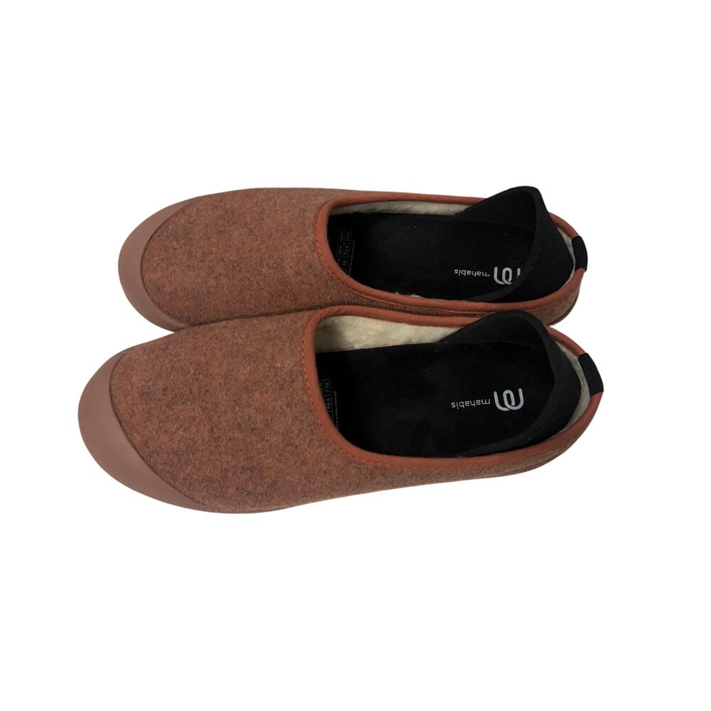 Mahabis Wool Slippers EU 40 Women 8.5-9 Dusty Rose Terracotta Portugal